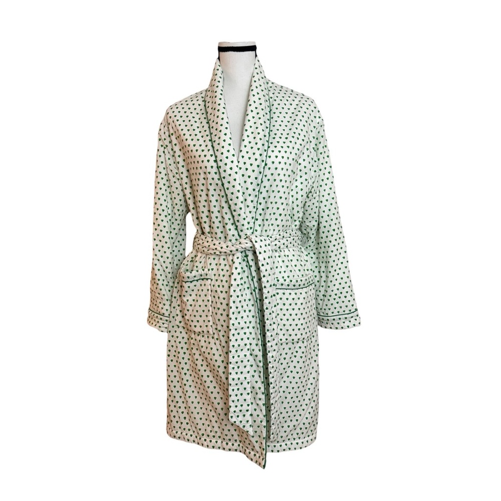 Roller Rabbit Robe with Green Heart Print - Picture 3 of 13